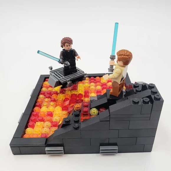Obi-wan VS Anakin Skywalker Battle on Mustafar Episode 3 Custom Mini Figures - Picture 4 of 10
